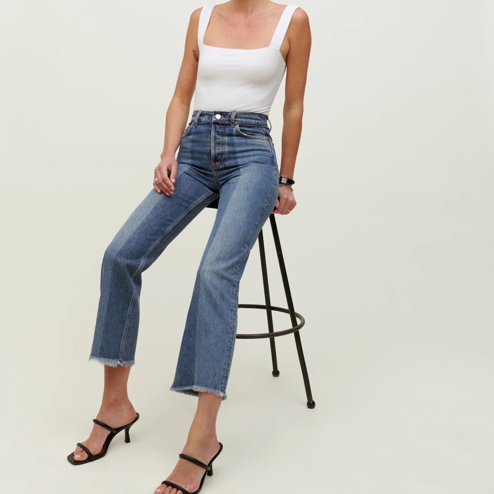 Reformation two tone jeans